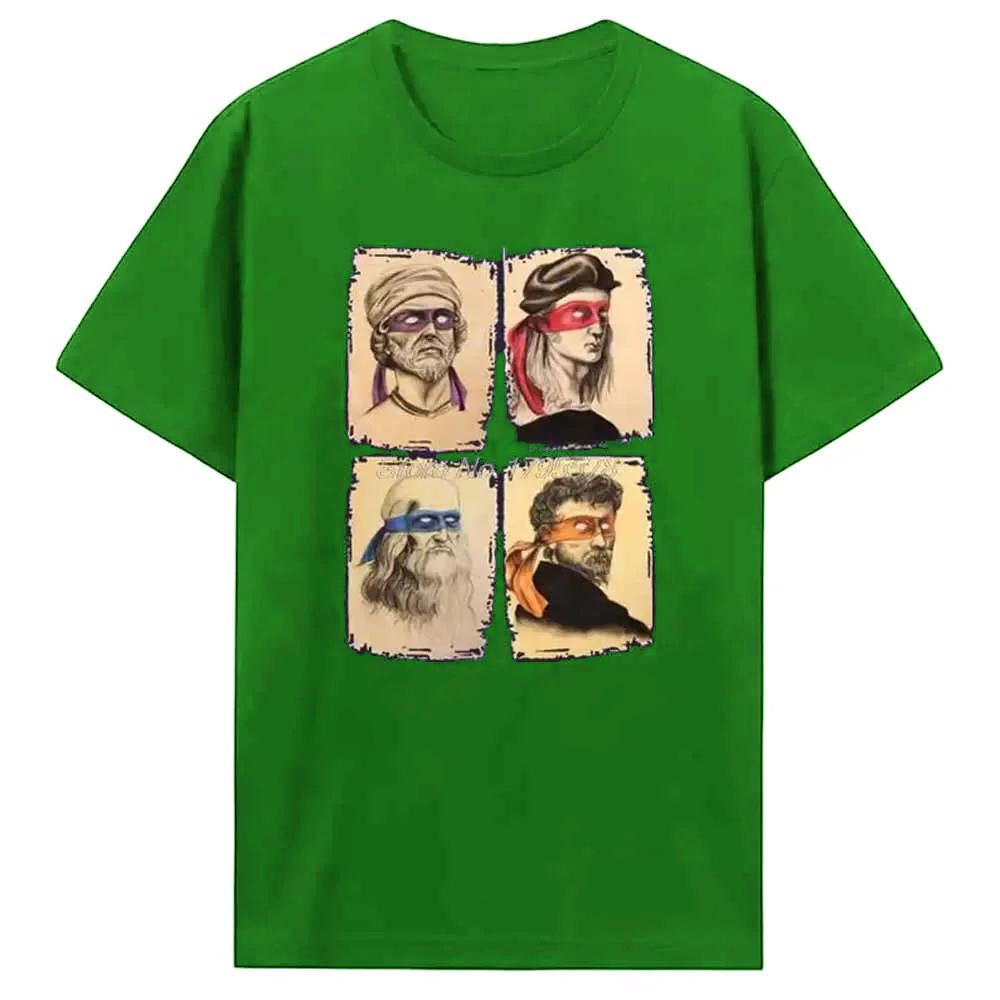 Věda Želvy Pánské Tričko Mutantní Ninja Krátký Rukáv Humor Tričko O-Výstřih Vtipné Top Potištěné Grafické Tričko Cosplay Trička