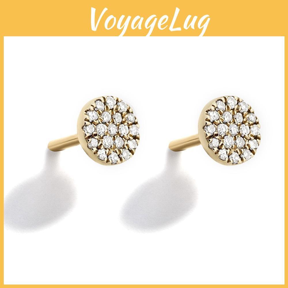 Round Unique Alloy Stud Earrings Minimalist European American Trendy Jewelry