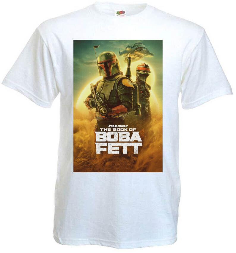 

26 The Book of Boba Fett v1 T shirt white movie poster all sizes S-5XL Unisex T-Shirt M