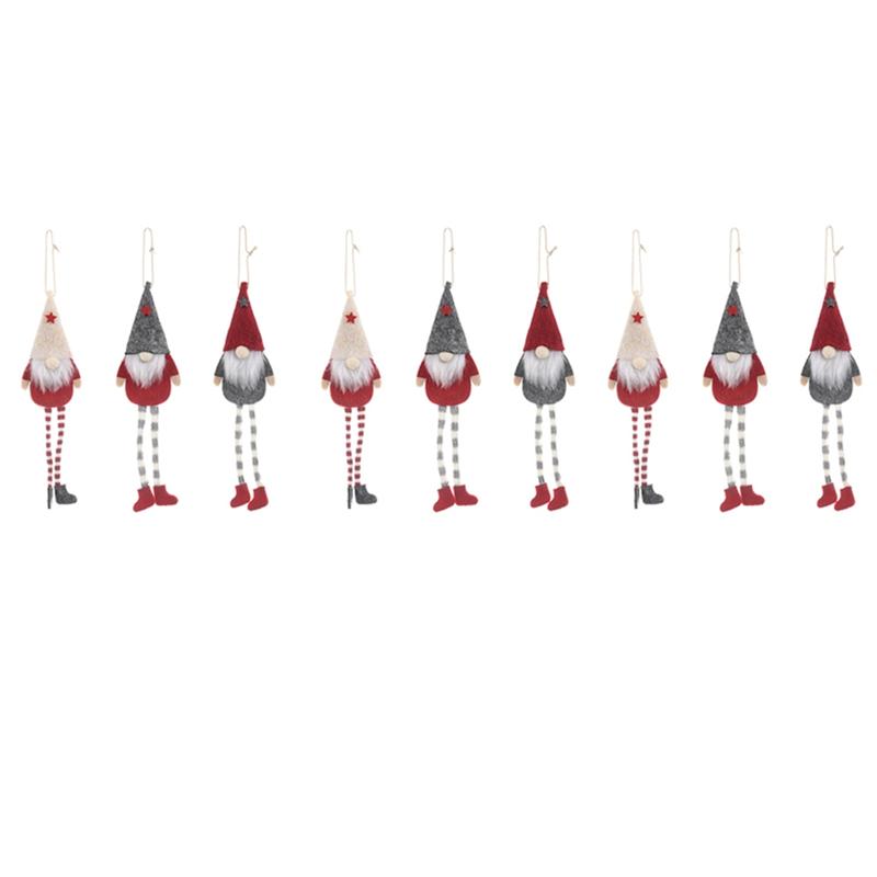 

Хороший-9 шт Рождественский безликий гном с длинными ногами Санта Рождественская елка Подвеска Капля Украшения для дома Подвеска Подарки
