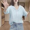 Crochet Hollowed-out Hooded Knitted Sweater Women's Autumn New Thin Sweater Lazy Wind Long-sleeved Top