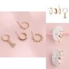 Trendy Gold Alloy Plated Crystal Studs Earring Set For Stylish Women