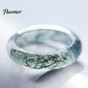 Falscher Moosachat-Ring Faux Natural Ring, Edelstein Statement Heilender Fingerring Stein Naturinsprierter Schmuck für Männer Frauen Accessoire