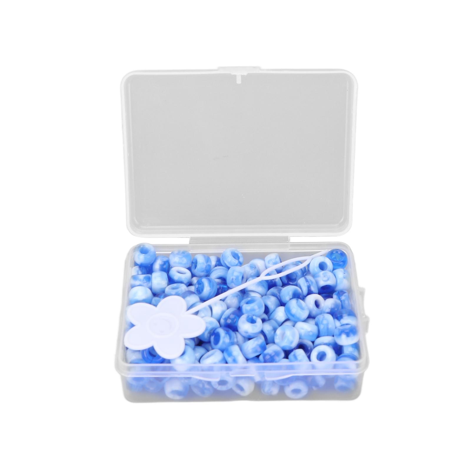 

Набор бусин Pony для изготовления украшений в конфетных цветах, бусины для волос, бусины для браслета, ожерелья, поделки Blue