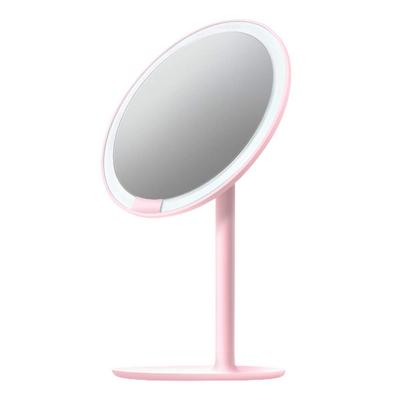 AMIRO Delight Mirror Mini Series Cordless Makeup Mirror with 3 Brightness PSE Japanese Instruction Manual AML004PK Pink (Built-in) 6.5-inch Settings,