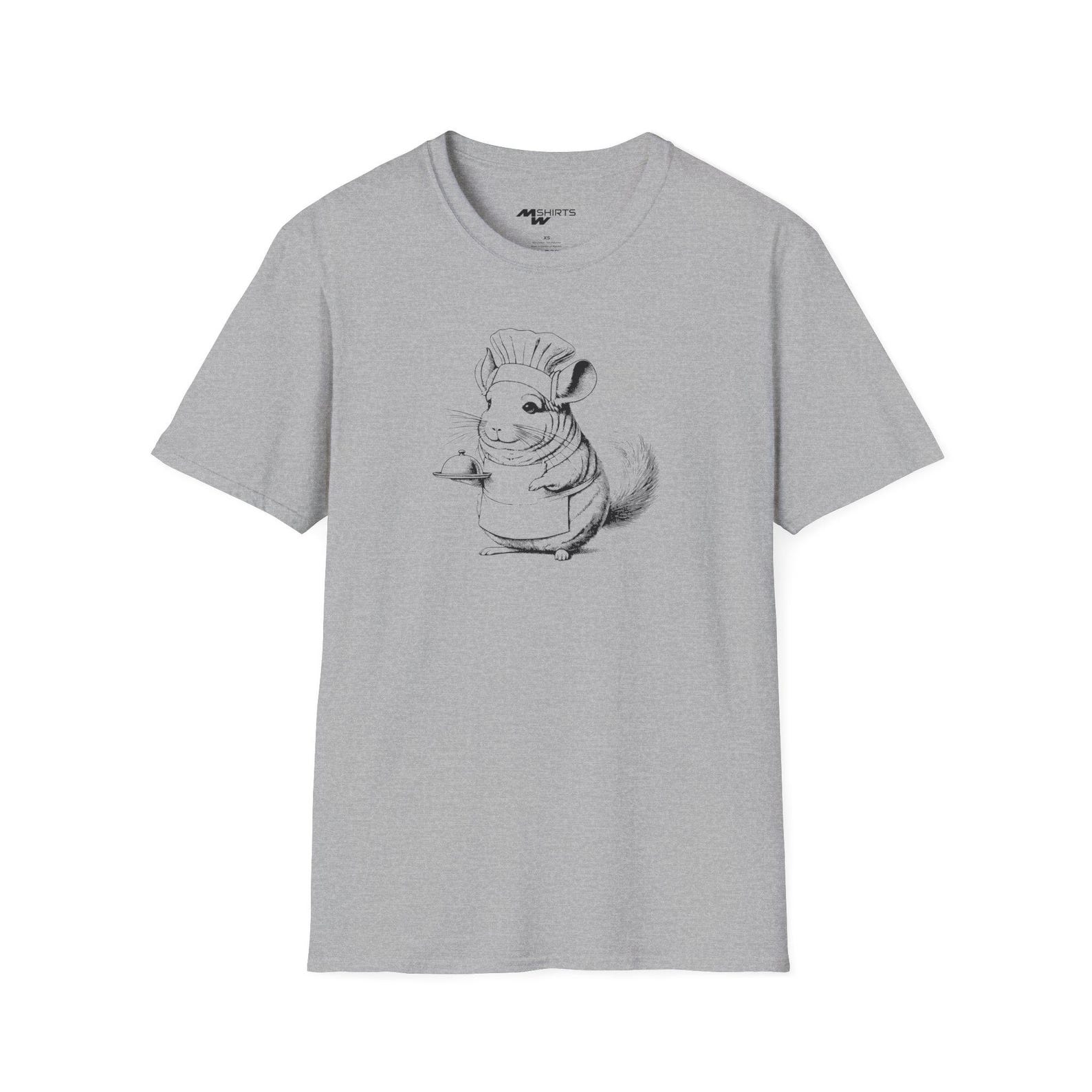 Engraved Chinchilla Chef T-Shirt/ Unisex Softstyle T-Shirt 2XL