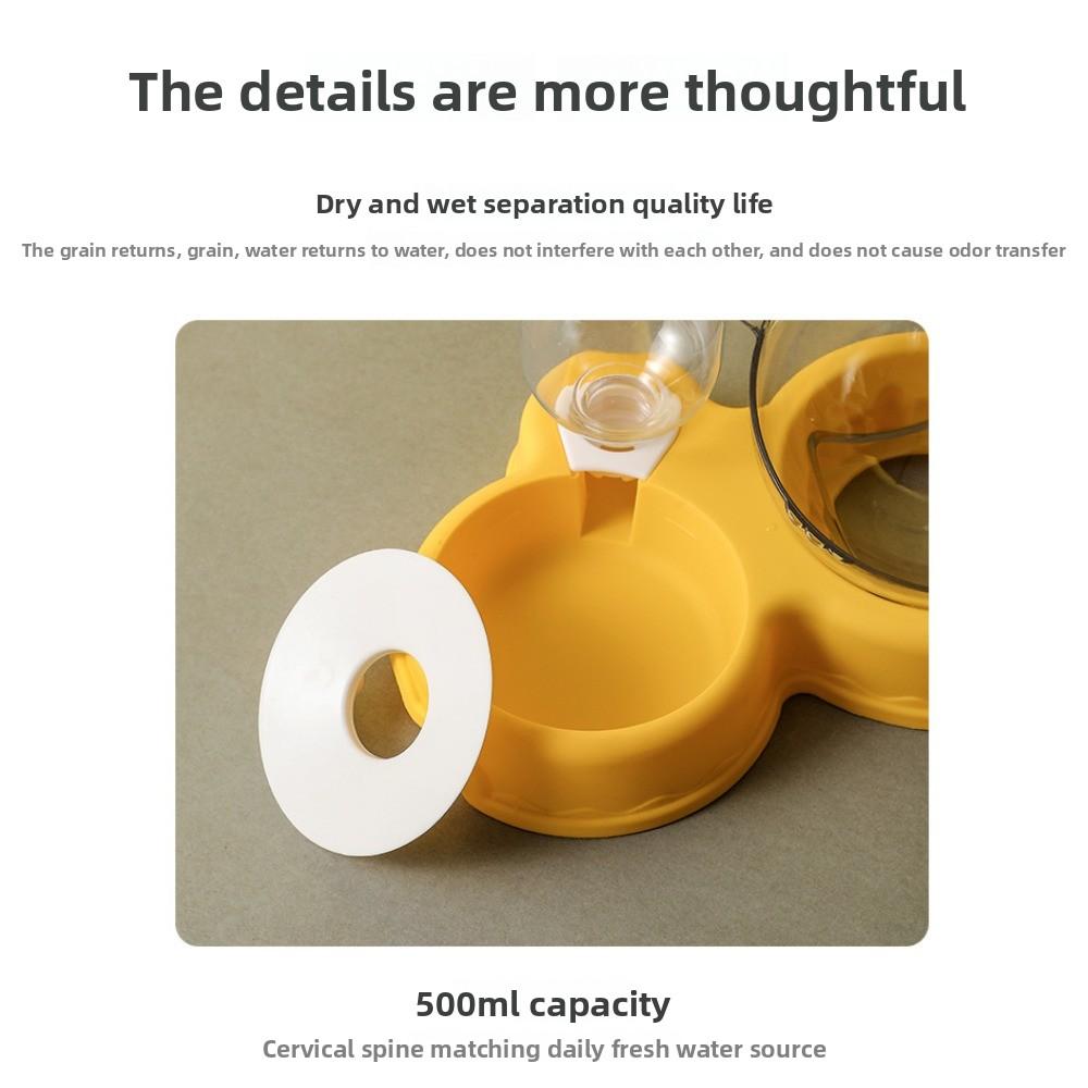 Double Bowl Automatic Pet Feeder Water Dispenser Cat Basin Dog Bowl Cat Bowl Cat Supplies Water Dispenser