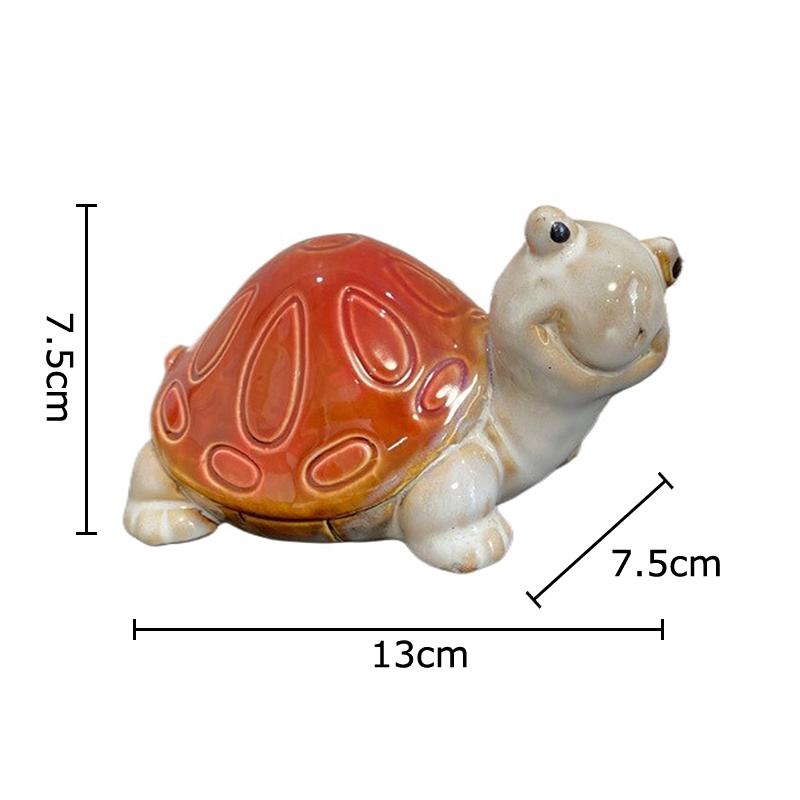 Cute Cartoon Little Turtle Statue Decorativ Tray Desk Decoration Ornaments Creative Turtle Sculpture Room Aesthetic Decor