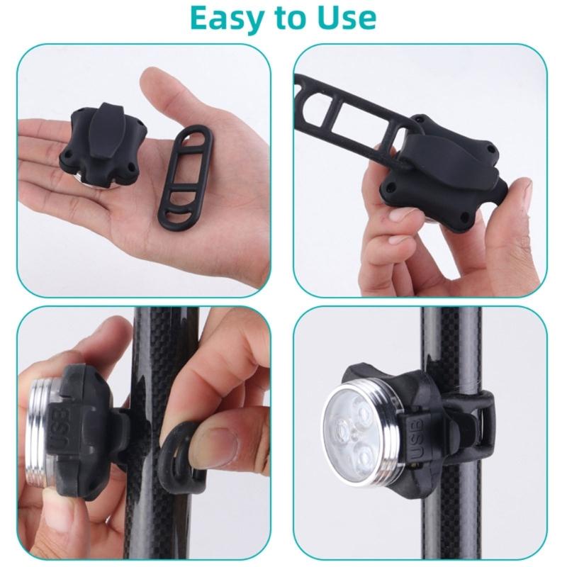 Bikes Silicones Strap Bikes Light Mount Bandages Bikes Flashlight Strap