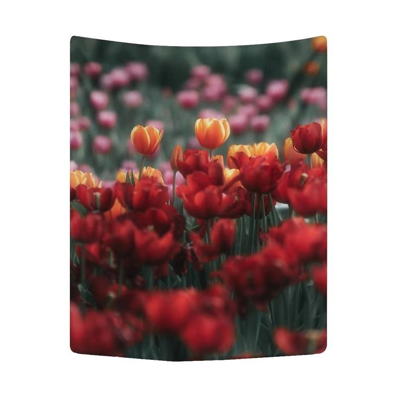 Tulip Flowers Wall Decor Tapestry Home Living Room Tapestry