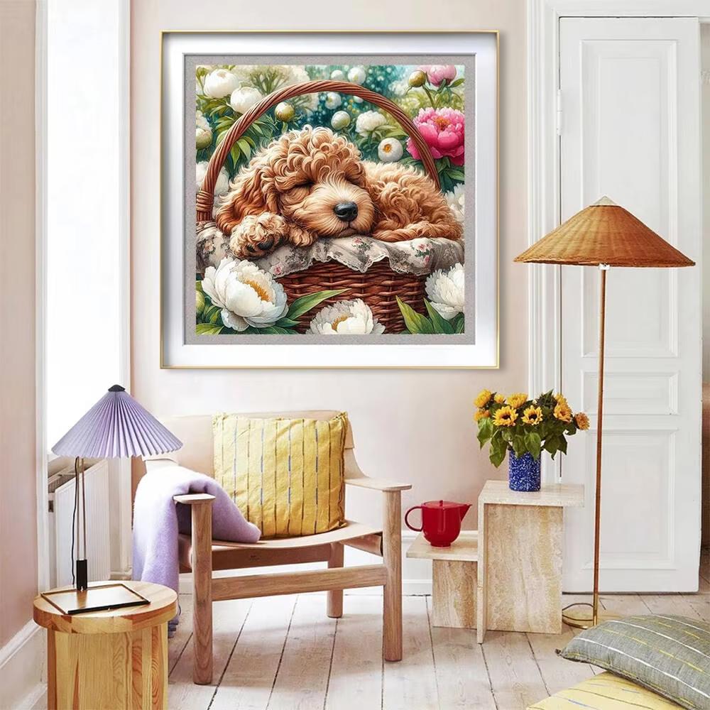 Diamond Painting Complete Kit Dog Animal Flower Landscape Full Round Diamond Mosaic Home Living Room Art Craft