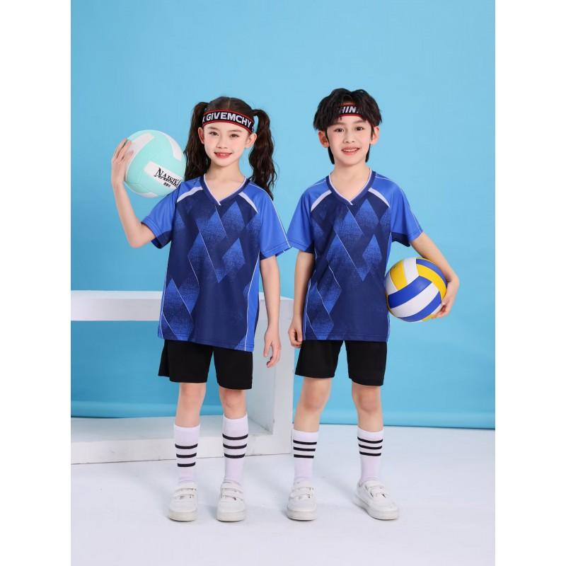 Kids Quick-Dry Badminton Set Short Sleeve Sport Jersey Unisex Tennis Volleyball Training Outfit
