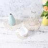 6Pcs 14Cm Round Lace Crochet Coasters Handmade Elegant Hollow Drink Pads Fashion Tabletop Decor for Brunch Dinner Gifts