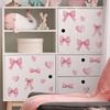 Pink Bow Love Wall Sticker Wallpaper Wall Decoration Living Room Bedroom Cabinet Decoration Sticker Self-Adhesive