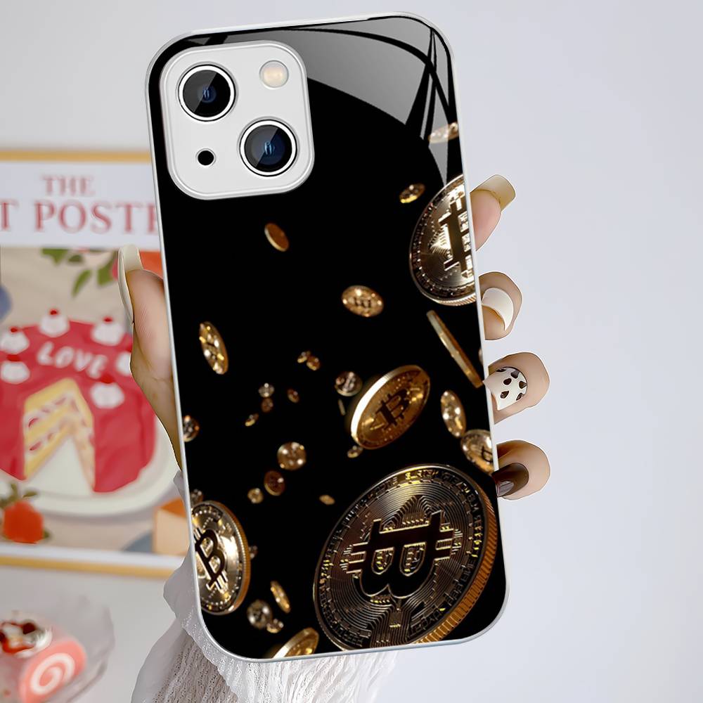 Bitcoin Tempered Glass For Iphone 14 13 12 11 Pro Mini XS MAX 14Plus X XS XR Cover