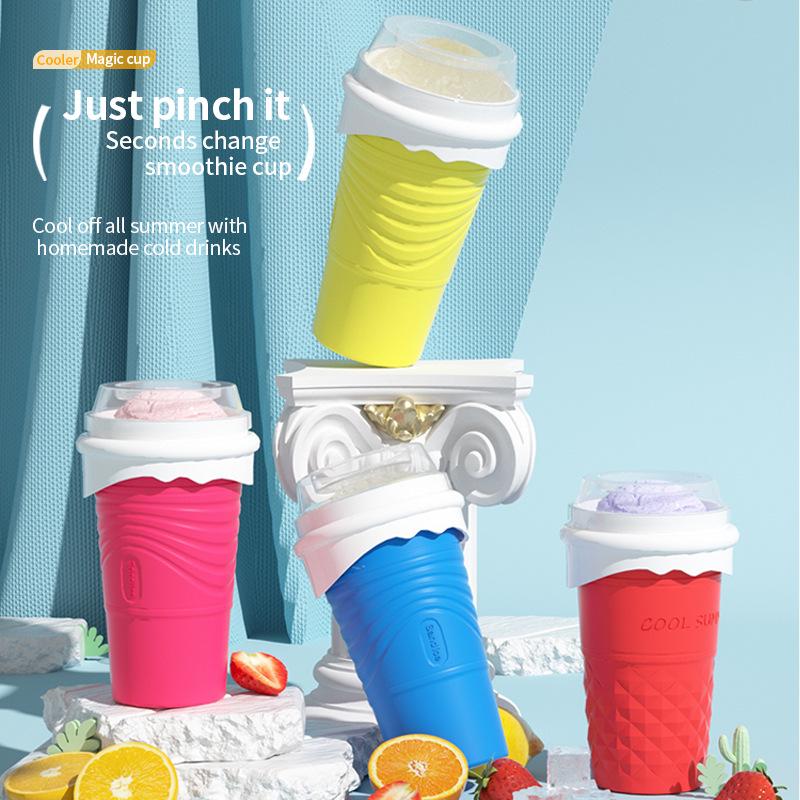 Silicone Smoothie Shaker Cup for Quick Homemade Ice Beverages