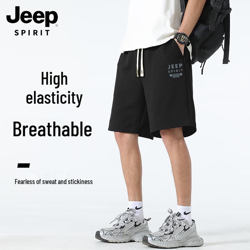 JEEP SPIRIT Men s Quick-Dry Cool Touch Stretch Casual Sport Shorts M