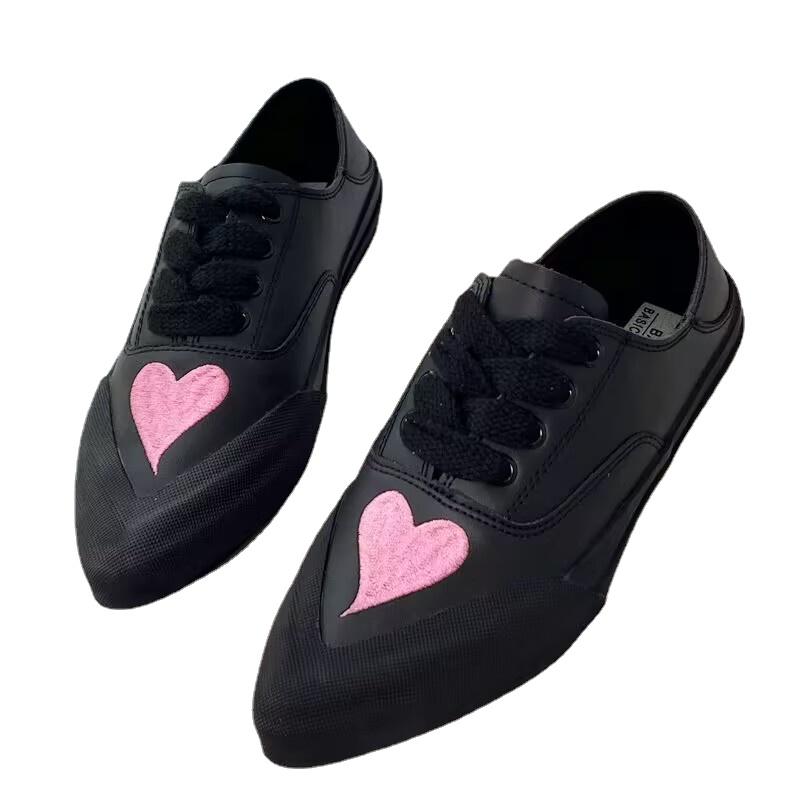 Shoes for Women 2024 New Women's Sports Shoes Casual Shoes Pointed Toed Flat Shoes Women Lace Up Single Shoes Zapatos Mujer