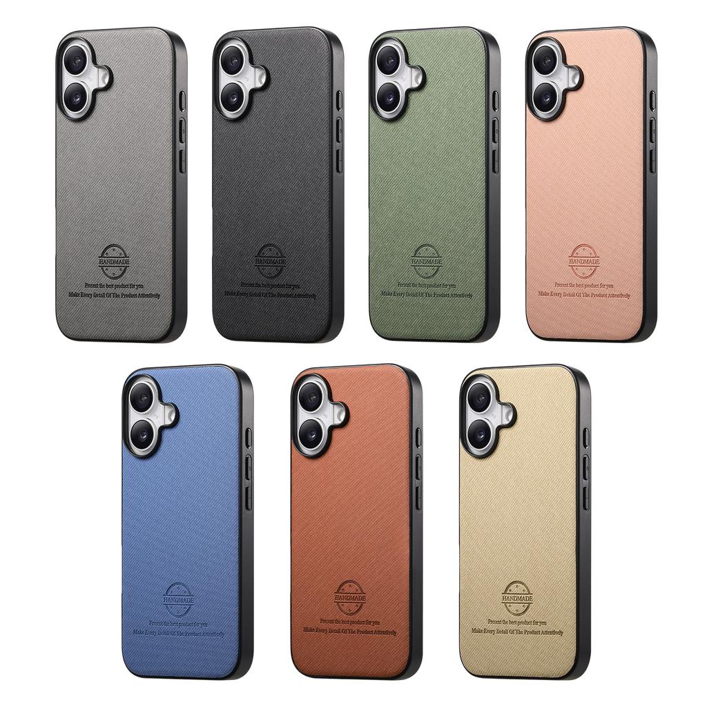 Applicable To IPhone16 Pro Mobile Phone Case All-inclusive Oblique Cloth Pattern Anti-drop Simple Apple 15 Pro Max Protective Case