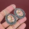 Copper Pink Opal Earring Natural Gemstone Earring 925 Sterling Silver Earrings Beautiful Dangle Earrings Handmade Boho Jewelry Gifts For Her
