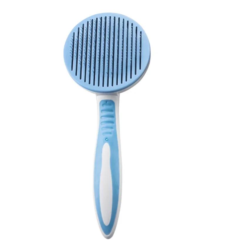 

Self-cleaning Brush for Cats and Dogs, Grooming Tool, Removes Loose Tangled, Puppy Massage Comb, Cat Accessories синий