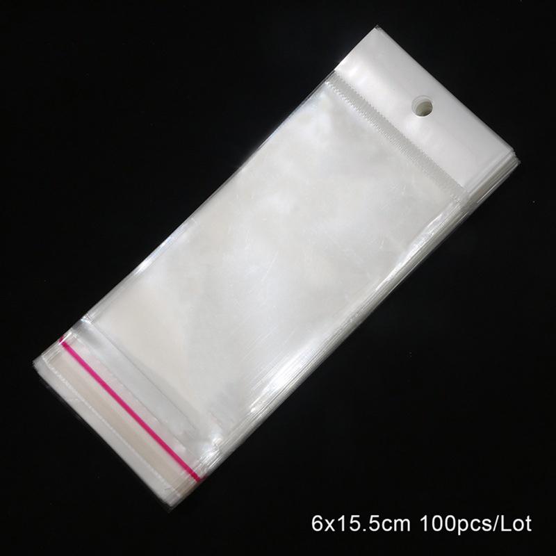 100Pcs Sealable Plastic Transparent Small Packaging Bag For Jewelry