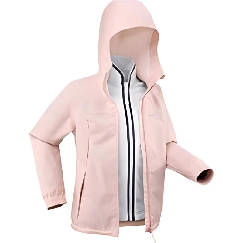 

DECATHLON jacket SH100 3-in-1 fleece liner comfortable soft cute powder teenager 135