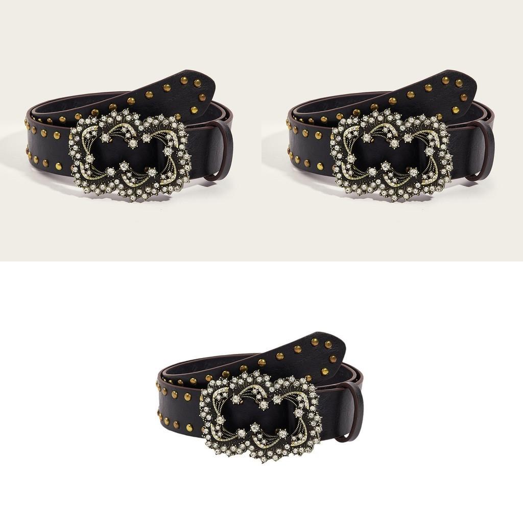 New Arrival Retro Rivet Fashion Punk Style Wide Waist Belt Personality Female Jeans Belt