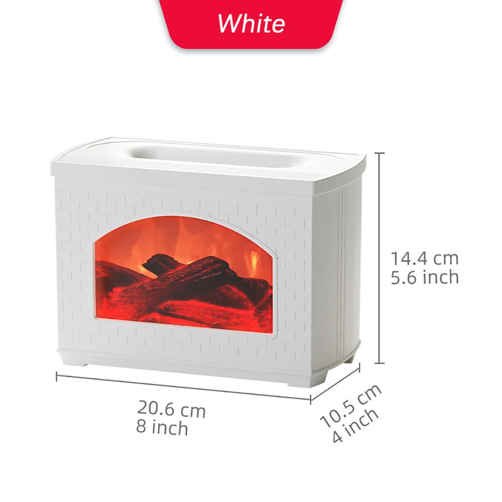 Fireplace Flame Night Lights with Air Humidifier Colourful Flame LED Light USB Essential Oil Aromatherapy Diffuser Creative Gift