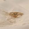 Elegant Heart Shaped Gold Plated Ring For Women Durable Alloy Finger Rings Jewelry Gift Alternative Sizes 5 To 11