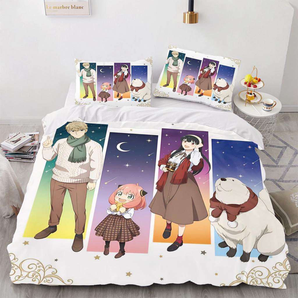 SPY×FAMILY Anime Home Bedroom Comforte Nordic polyester material suitable for children and adults 3-piece set