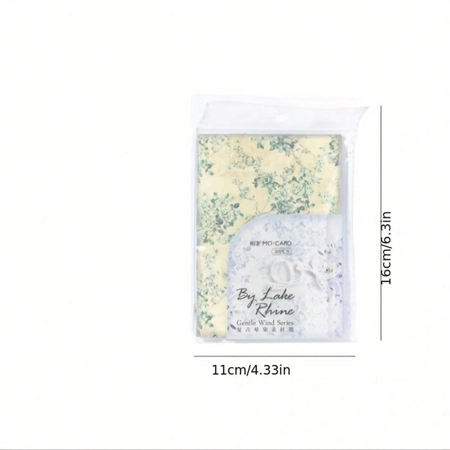 30pcs/Pack Material Paper, Gentle Style Series Retro Distressed Style Scrapbooking Diy Material Decoration Base, Non Self-Adhesive Back To School