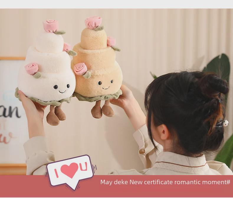 Regenbogenkuchen Diamantring Jellycat Puppe Plüschtier - Valentinstagsgeschenk