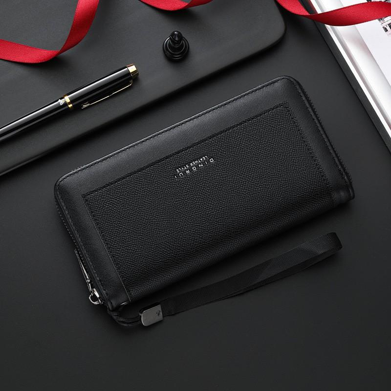 New Selected Men s Long High-end Business Wallet With Multiple Functions Large Capacity Card Slots A Handbag 21X11X2 чёрный