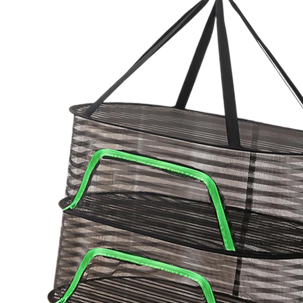 Garden Folding Drying Net Breathable Wear Resistant Space Saving with Hanging Hook Practical for Tea Meat Pot Flowers Drying Net