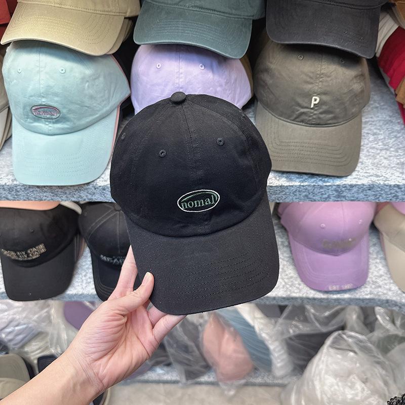 Korean Version Of The Korean Version Of The Embroidered Letter Soft Top Baseball Cap Female Face Small Street Cap Tide