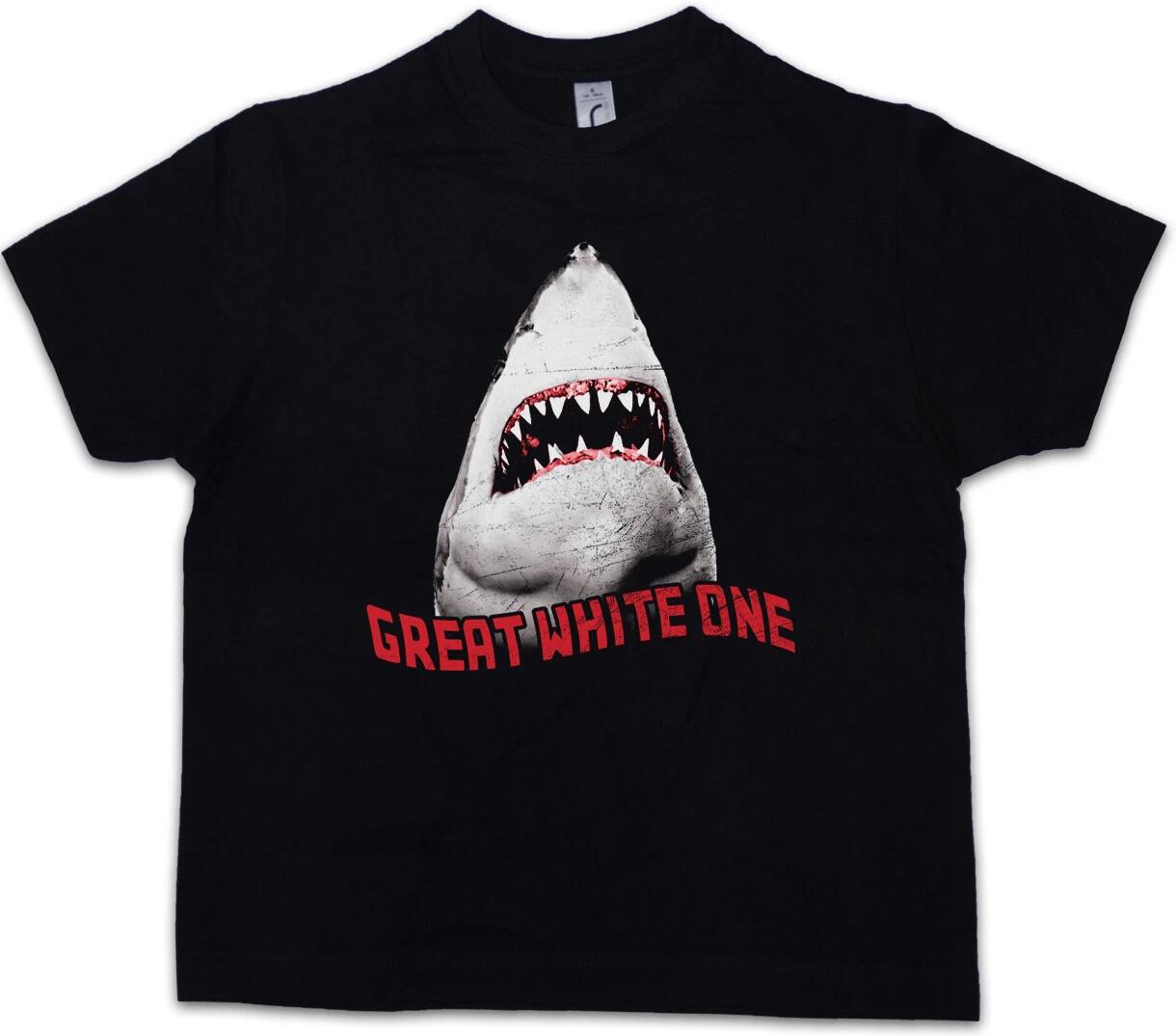WHITE SHARK II Kids Boys kids boys T-Shirt Jaws Surfer Diver Hawai Killer Great White Shark 120