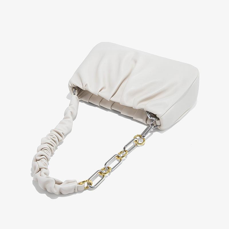 Niche Bag New High-end Single Shoulder Armpit Bag Women's Summer Texture Versatile Pleated Chain Bag