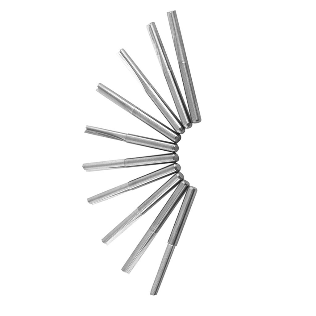 10pcs 3.175mm End Mill CNC Milling Cutter Cutting Tools Double Straight Flutes