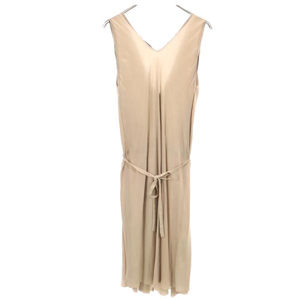 SEE BY CHLOE No sleeve one piece US2 Beige Waist ribbon Women Used