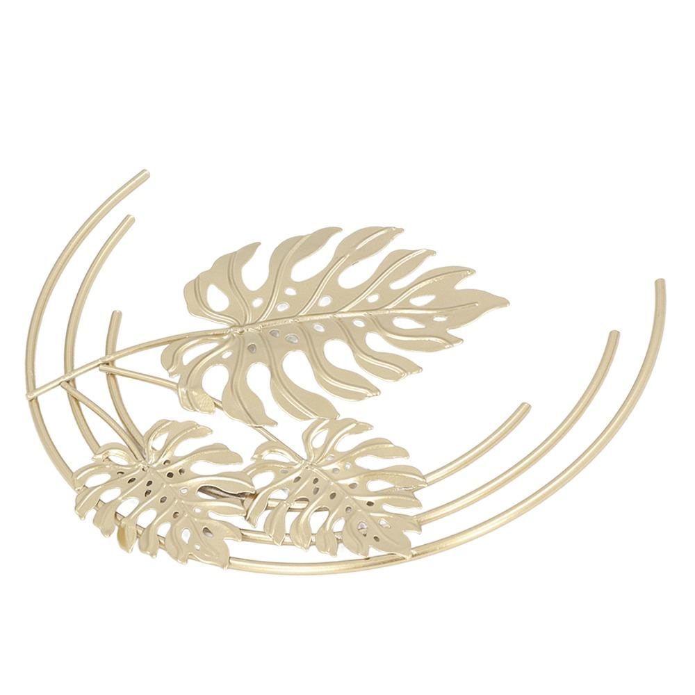 iron Golden Wall Hanging 9.06 in Iron Wall Art Metal Leaf Wall Decor  Cafe Wall Layout