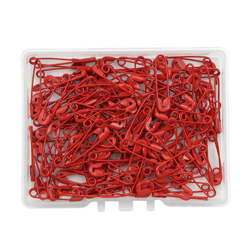 120PCS Mini Safety Pins with Storage Box 19mm Colored Safety Pins for Crafting Sewing Fastening Clip Button for Garment Hang Tag