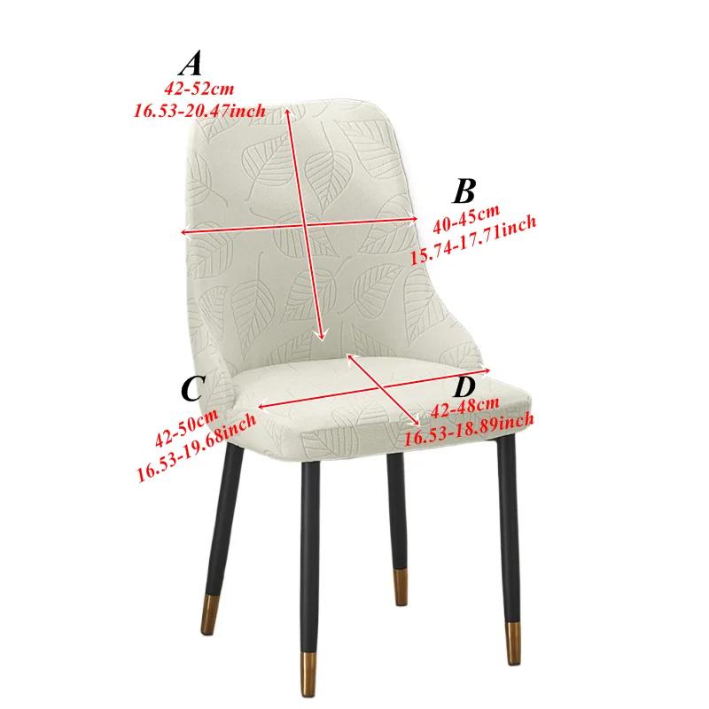 1/2/4/6 Stück Blätter Jacquard Esszimmerstuhlbezug Stretch Sesselbezüge Stuhl mit hoher Rückenlehne Sitzschoner Zuhause Hochzeit Küche
