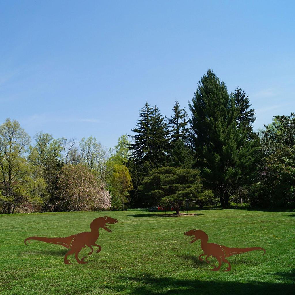 Dinosaur Decorative Art Silhouette Metal Animal Silhouette Art Courtyard Decorate