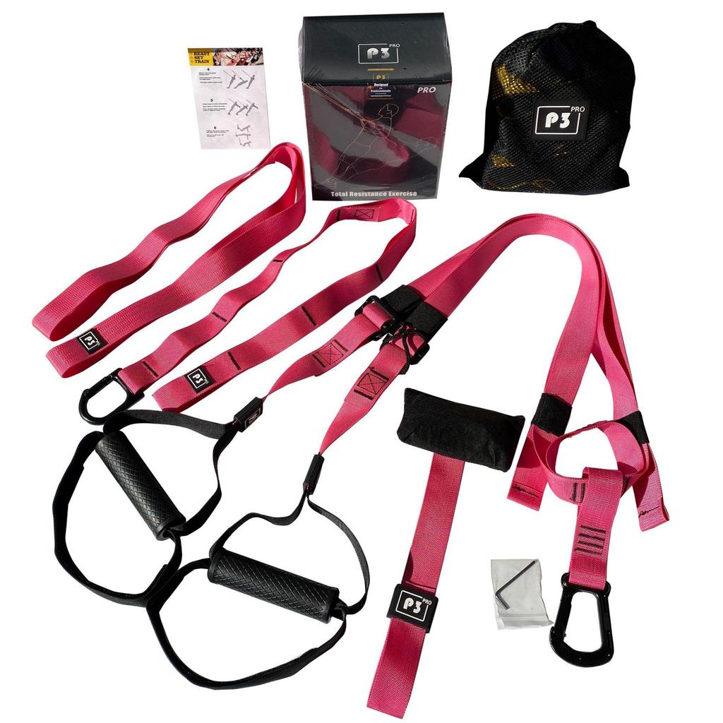 P3TRX Home Suspension Trainer: Fitness Straps, Resistance Bands, & Yoga Exercise Equipment