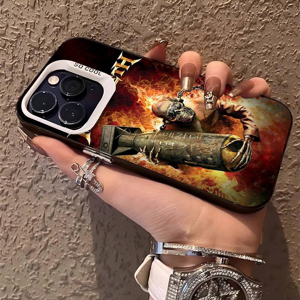 

Чехол для телефона рок-группы Megadeth для iPhone 17 Air 16 15 14 13 12 11 Pro Max Цветная твердая крышка iPhone 14 pro