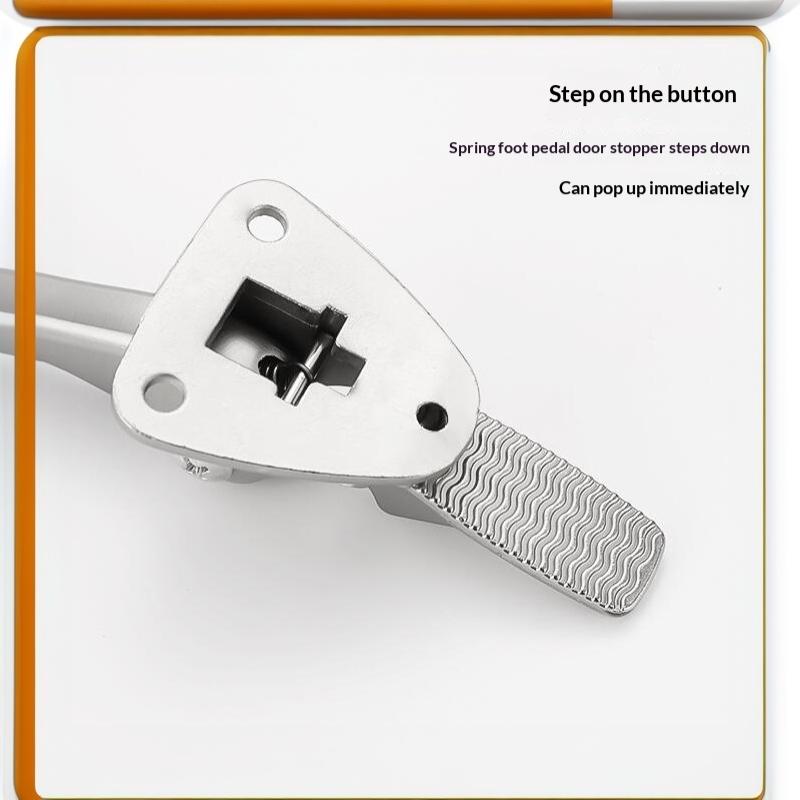 Kick Down Door Stopper Easy Pedal Long Lasting Use 1 Set Anti Rust Hardware Floor Holder for Home Office Hotel Apartment