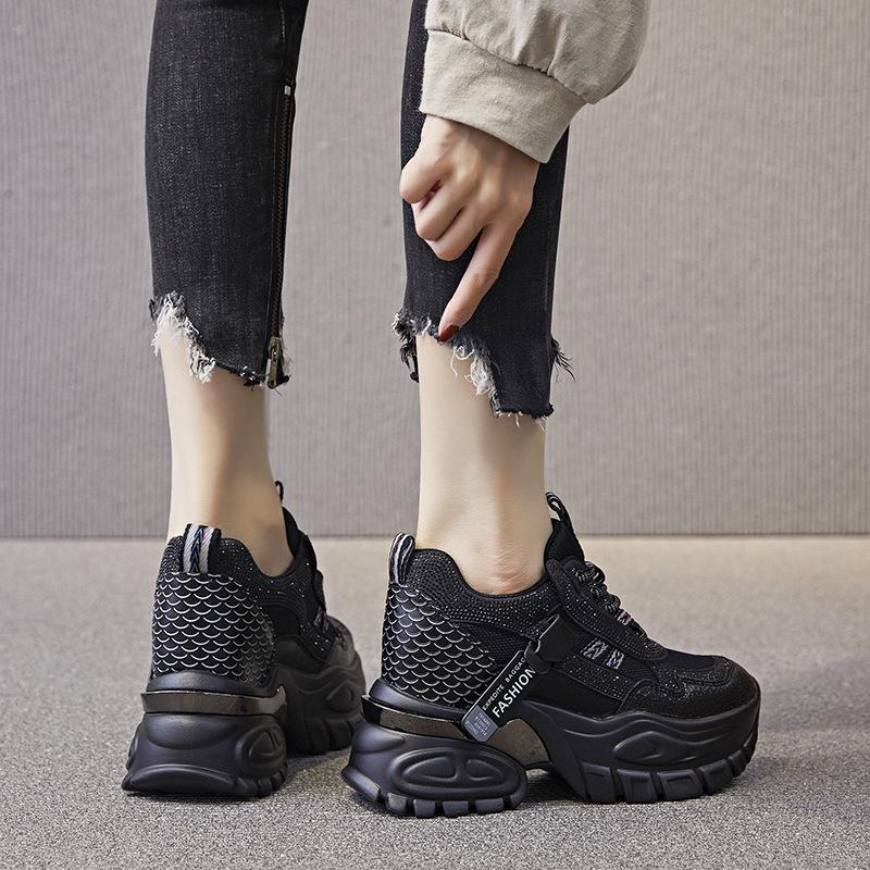 Small Inner Height Increase Autumn and Winter New Sports and Leisure Dad Shoes A