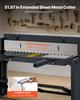 Foot Stomp Sheet Metal Shear, 1320 mm Width Manual Floor Shear, with Soild Steel Frame, Adjustable Blade Gap, Material Stops, Foot-Pedal Control for