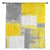 Oil Painting Abstract Geometric Yellow Gray Sheer Curtains for Living Room Decoration Window Curtain Kitchen Tulle Voile Drapes